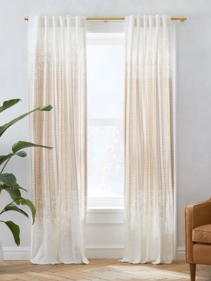 Echo Print Curtains (set Of 2) - Gold Dust