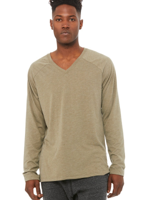 Triumph V-neck Raglan Long Sleeve - Olive Triblend