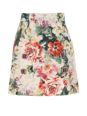 Dolce & Gabbana Floral Print Mini Skirt