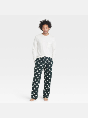 Men’s Microfleece Pajama Set - Goodfellow & Co™ Cream