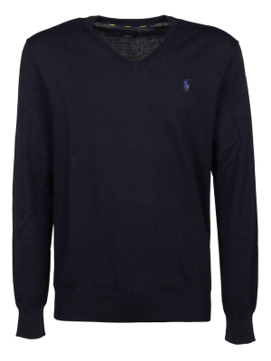 Polo Ralph Lauren Logo Embroidered Knitted Jumper