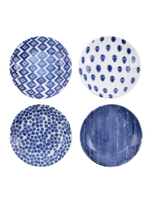 Vietri Viva Santorini Assorted Pasta Bowls - Blue & White - Set Of 4