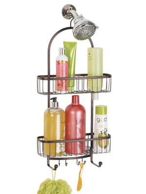 Mdesign Large Metal Bathroom Tub/shower Caddy, Hanging Storage Organizer