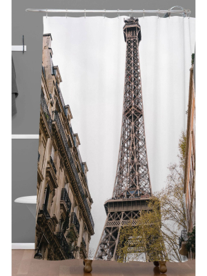 Bethany Young Photography The Eiffel Tower Shower Curtain Brown - Deny Designs