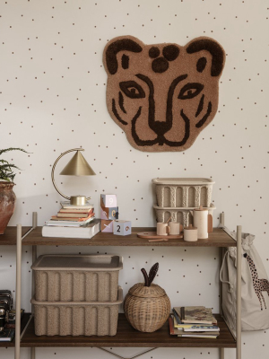 Leopard Head Tufted Rug