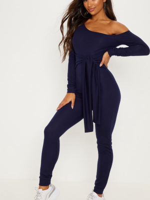 Navy Sweat Jumpsuit