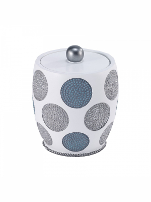 Avanti Dotted Circles Shower Jar - White