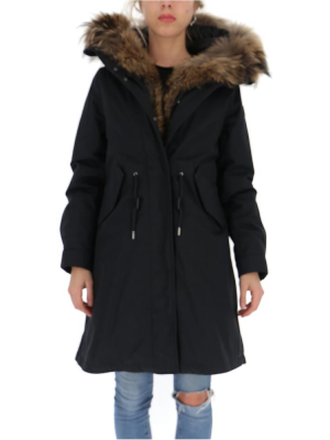 Woolrich Hooded Drawstring Waist Parka Coat