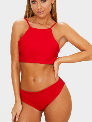 Red Mix & Match Cheeky Bum Bikini Bottom