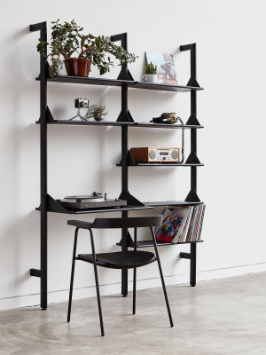 Branch 2 Shelving Unit With Desk - More Options