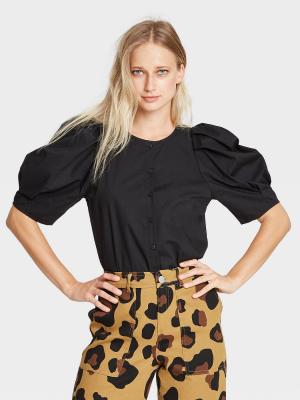 Women's Puff Elbow Sleeve Top - Who What Wear™
