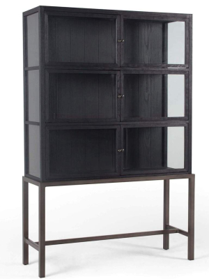 Spencer Curio Cabinet, Drifted Black