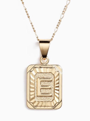 Bracha Gold Filled Initial Card Necklace