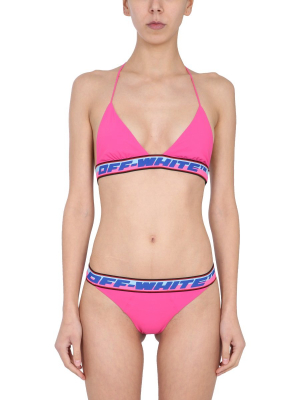 Off-white Logo Tape Bikini Set