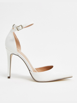 Call It Spring By Aldo Iconis Heeled Pumps With Ankle Strap In White