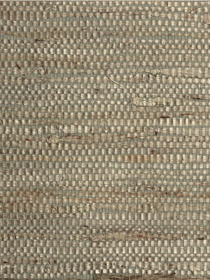 Grasscloth Wallpaper In Rhino Grey From The Elemental Collection By Burke Decor