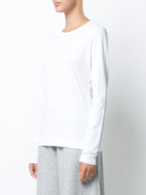 Long Sleeve Crewneck T-shirt In Pima Cotton