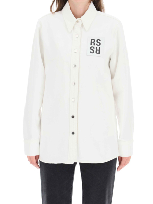 Raf Simons Logo Patch Denim Shirt