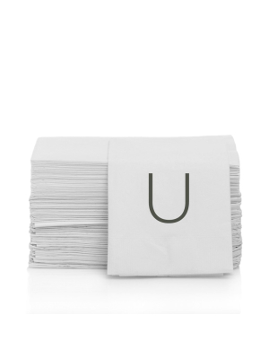 Monogram Hand Towel, U (set Of 50)