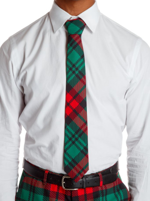 The Lincoln Log Love Daddy | Red And Green Christmas Plaid Tie