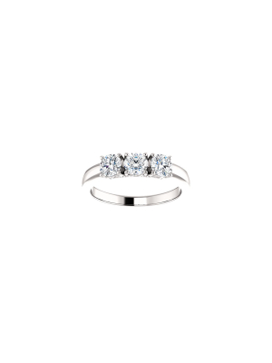 Pompeii3 5/8ct 3-stone Diamond Engagement Ring 14k White, Yellow, Or Rose Gold