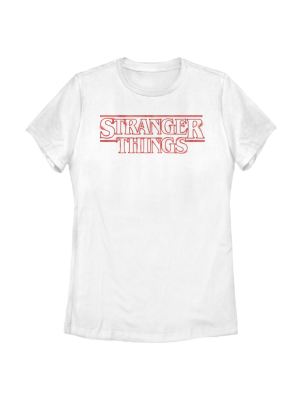 Women's Stranger Things Classic Logo T-shirt