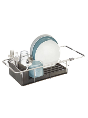 Idesign Metro Aluminum Over Sink Dish Drainer Silver