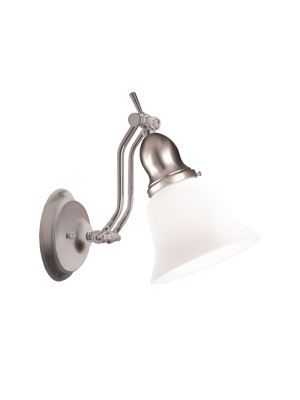 Hudson Valley Lighting Hadley Vanity Lamp - Satin Nickel & Opal Glossy