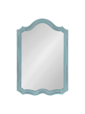 24" X 36" Abrianna Decorative Vintage Wall Mirror Blue - Kate And Laurel