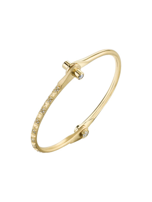 Yellow Gold Skinny Pyramid Handcuff