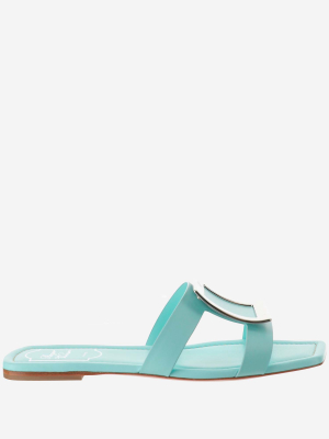 Roger Vivier Bikiviv' Buckle Flat Mules