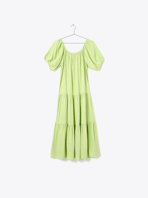 Joni Frock Maxi - Lettuce Green