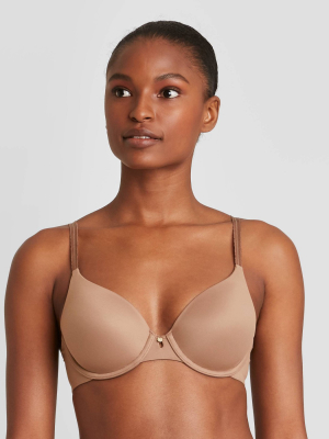 Women's Lightly Lined Semi Demi Bra - Auden™ Dark Taupe