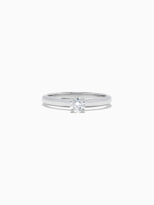 Effy Bridal 14k White Gold Diamond Solitaire Ring, 0.33 Tcw