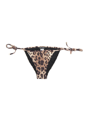 Dolce & Gabbana Leopard Print Bikini Bottoms