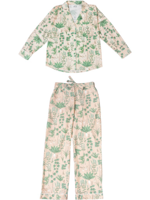 Women's Pink Circe's Garden Long Pajama Set