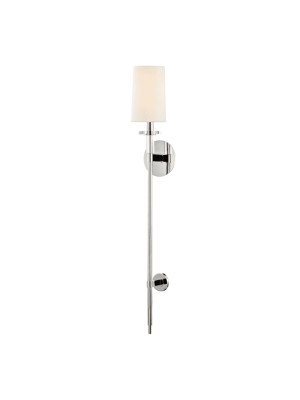 Amherst 1 Light Wall Sconce Polished Nickel