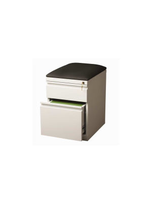 Steel Mobile Seat Box X-file Cabinet In White-scranton & Co