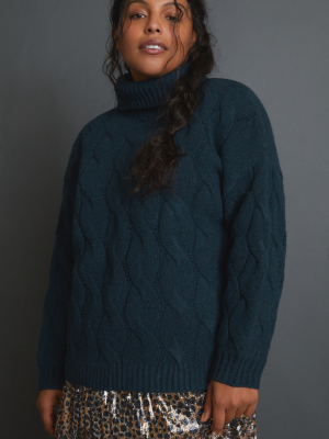 Dessa Cable-knit Turtleneck Sweater