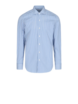 Finamore 1925 Napoli Striped Classic Collar Shirt