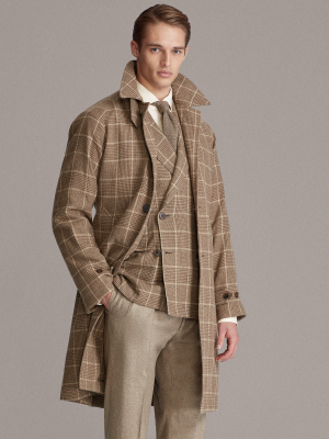 Glen Plaid Cashmere Topcoat