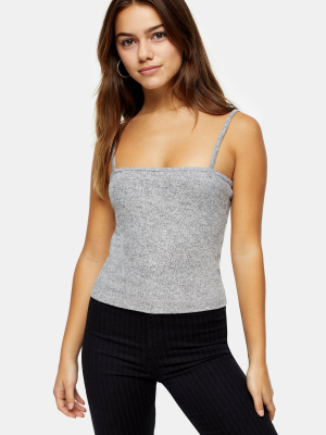 Petite Gray Cosy Brushed Tank