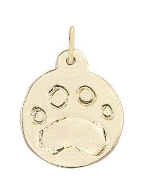 Paw Print Disk Charm