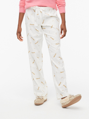 Printed Flannel Pajama Pant