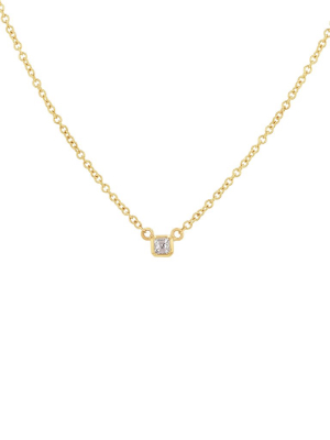 Petite Asscher Diamond Necklace