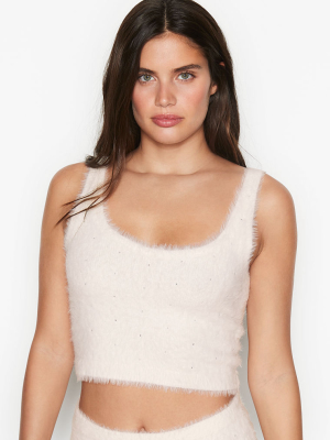 Victoria's Secret Embellished Fuzzy Tank & Short Set