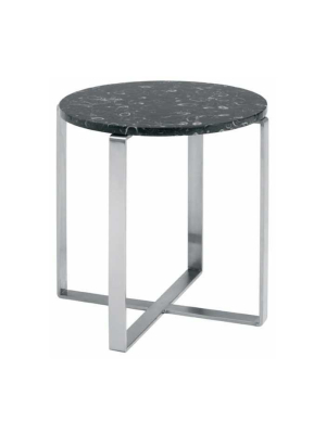 Rosa White Stone Side Table