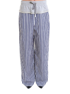 T By Alexander Wang Striped Palazzo Pants