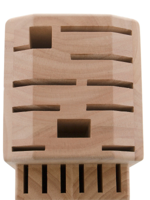 Zwilling Pro 16-slot Knife Block - Rubberwood Natural