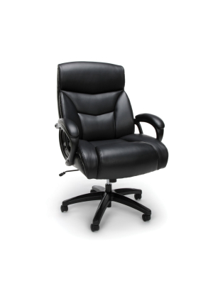 Big & Tall Executive Leather Office Chair Black - Ofm